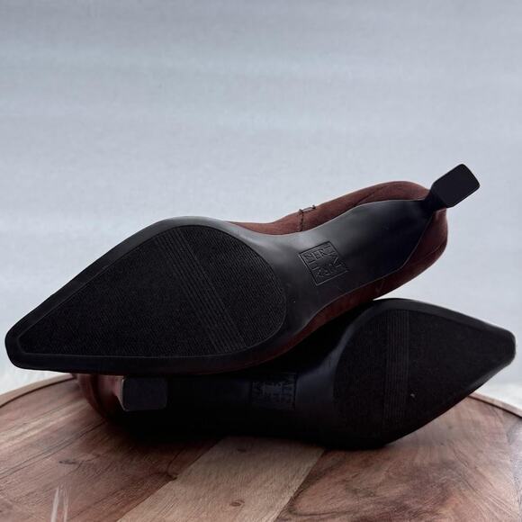 Naturalizer Tribute Boots Womens Size 10M Suede Ankle Heels Pointed Toe Zip - Picture 8 of 14